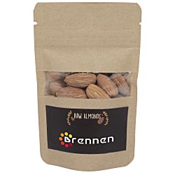 Resealable Kraft Snack Pouch - Raw Almonds