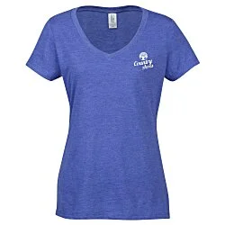 Optimal Tri-Blend V-Neck T-Shirt - Ladies' - Screen