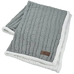 Elegant Cable Knit Chenille Throw