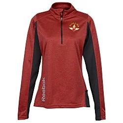 Reebok Crossover 1/4-Zip Lightweight Heather Pullover - Ladies'