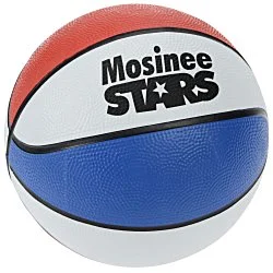 Mini Rubber Basketball - Red, White & Blue