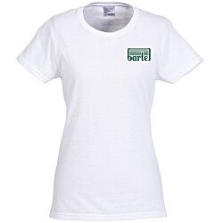 Gildan 5.3 oz. Cotton T-Shirt - Ladies' - Screen - White - 24 hr