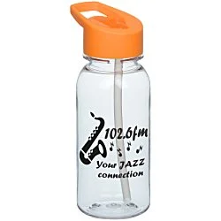 Clear Impact Cadet Bottle with Flip Straw Lid - 18 oz.