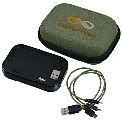 Ridge Line Built-in Cable Power Bank with 3-in-1 Cable