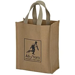 Washable Kraft Paper Fabric Shopper Tote - 10" x 8"