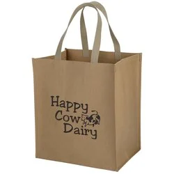 Washable Kraft Paper Fabric Shopper Tote - 15" x 13"