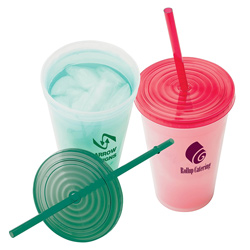Color-Changing Tumbler with Straw  Main Image