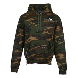 J. America Polyester Tailgate Camo Hoodie - Screen