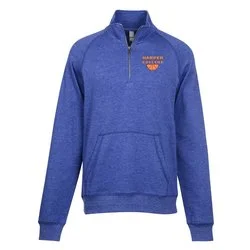 Light Weight 1/4-Zip Heathered Fleece Pullover - Men's