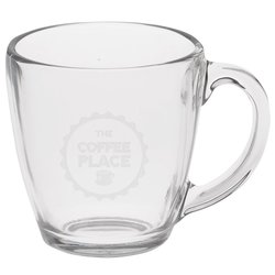 Bistro Glass Mug - 16 oz. - Deep Etch