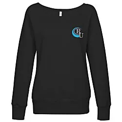 Bella+Canvas Fleece Wide Neck Sweatshirt - Ladies' - Embroidered