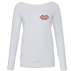 Bella+Canvas Fleece Wide Neck Sweatshirt - Ladies' - Tri-Blend - Embroidered