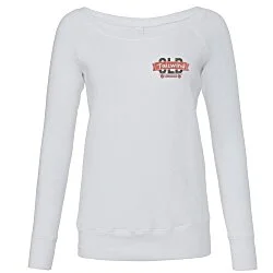 Bella+Canvas Fleece Wide Neck Sweatshirt - Ladies' - Tri-Blend - Embroidered