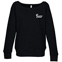 Bella+Canvas Fleece Wide Neck Sweatshirt - Ladies' - Tri-Blend - Screen