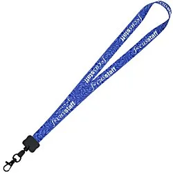 Dye-Sub Lanyard - 3/4" - 32" - Metal Lobster Claw - Damask