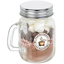 Hot Chocolate Kit in Mini Glass Mason Jar