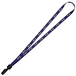 Dye-Sublimated Lanyard - 1/2" - 32" - Plastic Bulldog Clip - 24 hr