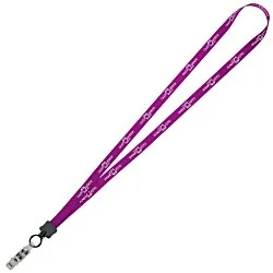 Dye-Sublimated Lanyard - 1/2" - 32" - Snap with Metal Bulldog Clip - 24 hr