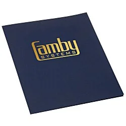 Linen Paper Two-Pocket Presentation Folder