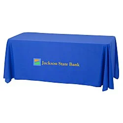 Serged Open-Back Stain Resistant Table Throw - 6' - 24 hr