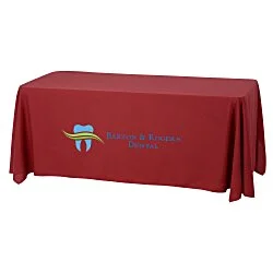 Serged Closed-Back Stain Resistant Table Throw - 6' - 24 hr