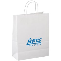 Matte White Shopping Bag - 13" x 10"