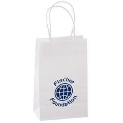 Matte White Shopping Bag - 8-1/4" x 6"