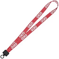 Dye-Sub Lanyard - 3/4" - 32" - Plastic O-Ring - Damask - 24 hr