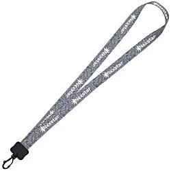 Dye-Sub Lanyard - 3/4" - 32" - Plastic Swivel Snap Hook - Damask - 24 hr