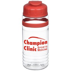 Clear Impact Banded Line Up Bottle with Flip Lid - 20 oz.