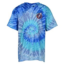 Tie-Dye T-Shirt - Two-Tone Spiral - Youth - Embroidered