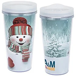 ThermalTraveler Tumbler - 16 oz. - Snowman