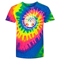 Tie-Dyed Multicolor Spiral -T-Shirt - Youth - Screen