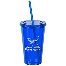 Customized Acrylic Tumbler with Straw - 16 oz. - 24 hr