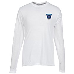 Principle Performance Blend Long Sleeve T-Shirt - White - Embroidered