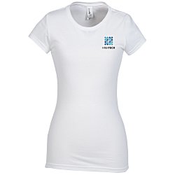 Ultimate Fitted T-Shirt - Ladies' - White - Embroidered