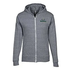 Lightweight Tri-Blend Full-Zip Hoodie - Embroidered