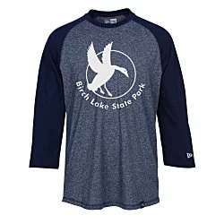 New Era Heritage Blend 3/4 Sleeve Baseball Tee - Men's - Screen