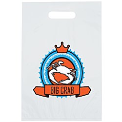 Recyclable Full Color Die Cut Handle Plastic Bag - 13" x 9"
