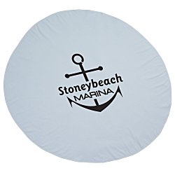Surfside 360 Round Beach Towel - White