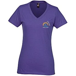 District Perfect Blend V-Neck T-Shirt - Ladies' - Embroidered