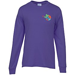 Port 50/50 Blend Long Sleeve T-Shirt - Colors - Embroidered