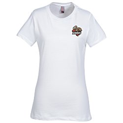 Perfect Weight Crew Tee - Ladies' - White - Embroidered