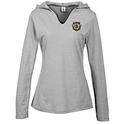 Optimal Tri-Blend Hooded T-Shirt - Ladies' - Embroidered