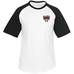 Colorblock Raglan Jersey Tee - Embroidered