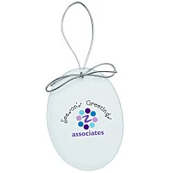 Jade Crystal Ornament - Oval - Full Color