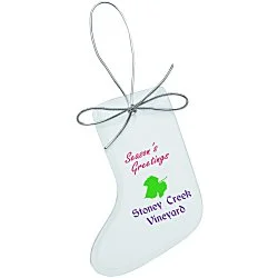 Jade Crystal Ornament - Stocking - Full Color