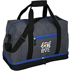 Gray Line Duffel Bag