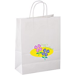 Matte Shopping Bag - 13" x 10" - White - Full Color