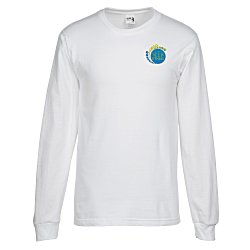Gildan Hammer LS T-Shirt - White - Embroidered